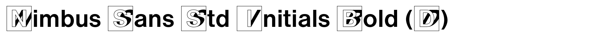 Nimbus Sans Std Initials Bold (D) image